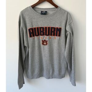 J America Auburn Tigers‎ Women's Crewneck Sweatshirt Gray Sz Large Embroidered